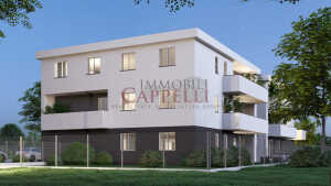 Appartamento nuovo in vendita a Forlì, Via Siboni – piano terra con giardino privato, tre camere e garage