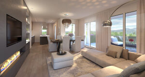 Appartamento con 3 camere e giardino