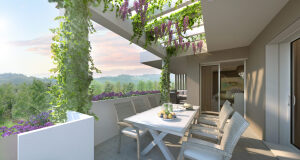 Attico con terrazze panoramiche