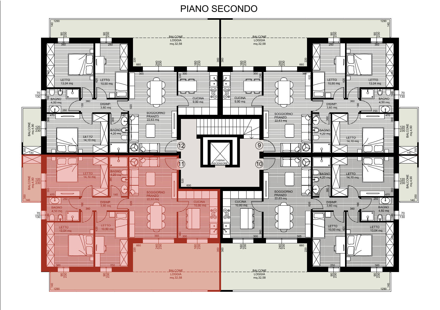 Piano secondo totale