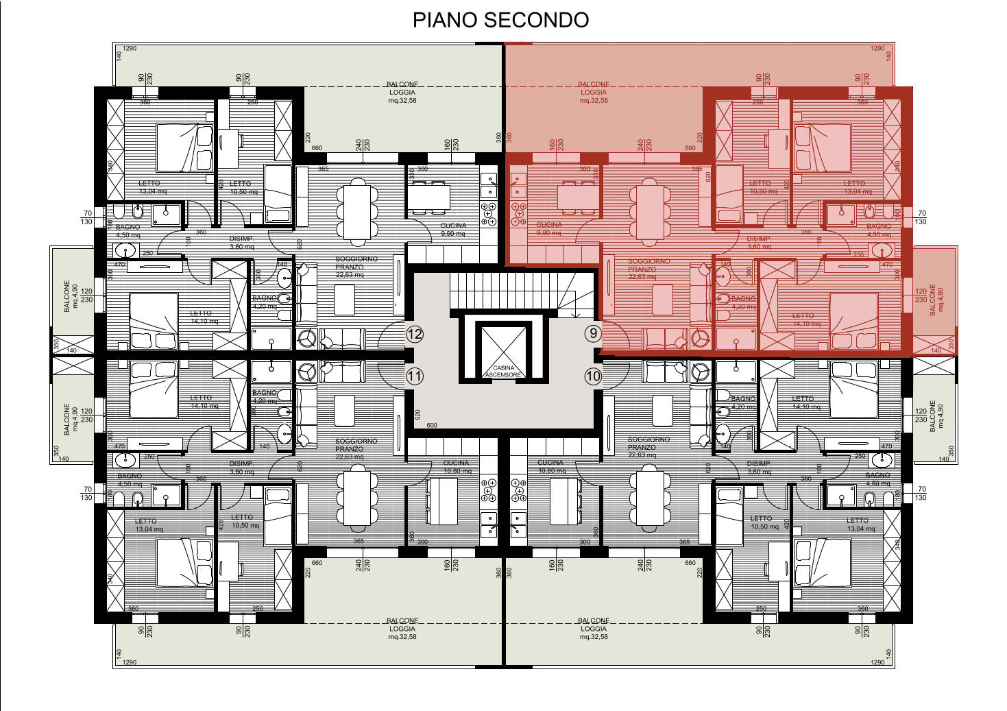 Piano secondo totale